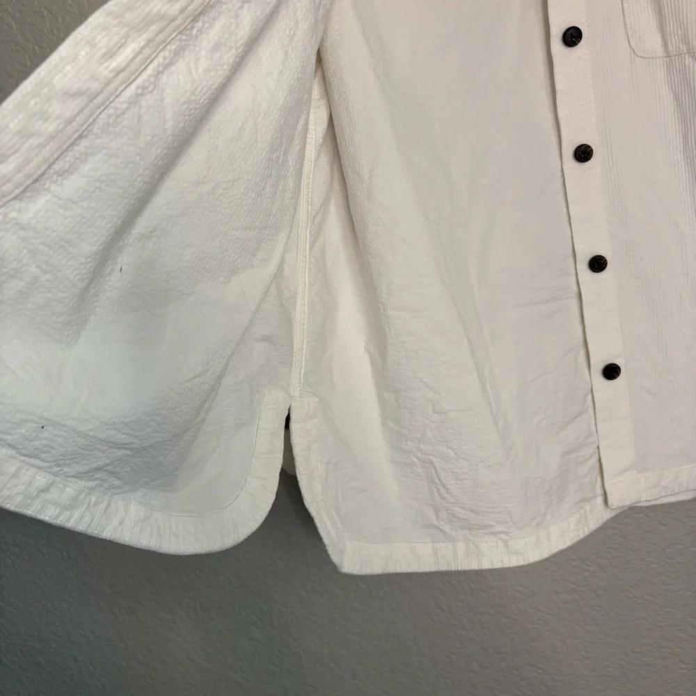 Madewell Corduroy Relaxed Shirt-Jacket Women's XL Winter White Ivory